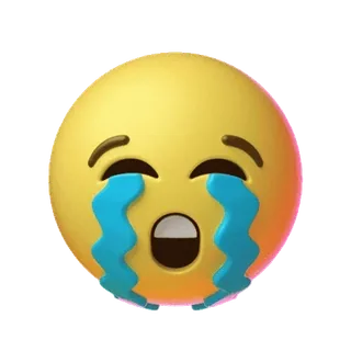🌟 emoji, huilen, verdrietig, tranen, gezicht, geel telegram sticker