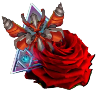 🌹 robot, rose, triangle, futuriste, géométrique, autocollant telegram sticker