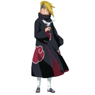 🥵 Deidara Naruto อนิเมะ, นินจา, แสงอุษา, ดินเหนียว, ระเบิด whatsapp sticker
