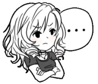 😠 Anime, Ragazza, Carina, Cartone animato, Personaggio, Schizzo whatsapp sticker