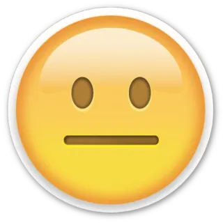 😐 emoji, expressionless, face, neutral telegram sticker