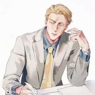 💠 Kento Nanami Jujutsu Kaisen Аниме, Манга, Персонаж, Блондин, Костюм, Кенто Нанами, Jujutsu Kaisen telegram sticker