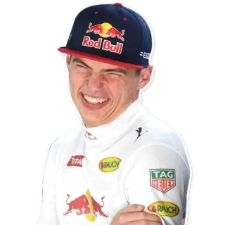 😆 Max Verstappen fórmula 1, carreras, red bull, piloto, f1, automovilismo whatsapp sticker