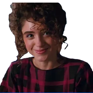 🙂 Nancy Wheeler Stranger Things Nancy Wheeler, Stranger Things, 80s, portrait, curly hair telegram sticker