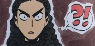 😡 ?! question, exclamation, préoccupation, dessin animé, sérieux, personnage whatsapp sticker