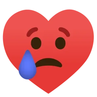 🌟 sad, heart, emoji, crying, tear, emotion, feeling telegram sticker
