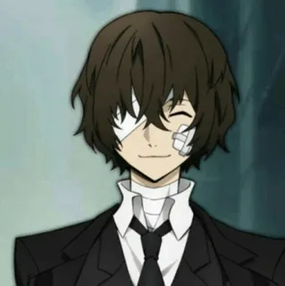 😇 Osamu Dazai Bungou Stray Dogs Anime, Vendas, Sonrisa, Detective, Organización whatsapp sticker