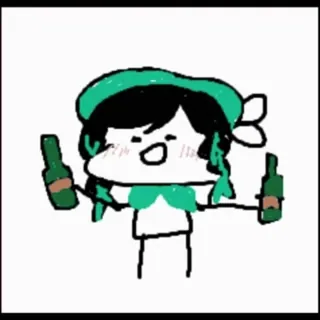 🍷 Venti Genshin Impact Anime, Video game, Venti, Genshin Impact, Karakter, Alkohol telegram sticker