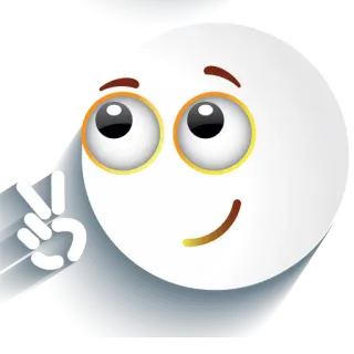 ✌ อิโมจิ, สันติภาพ, การ์ตูน, สติกเกอร์ telegram sticker