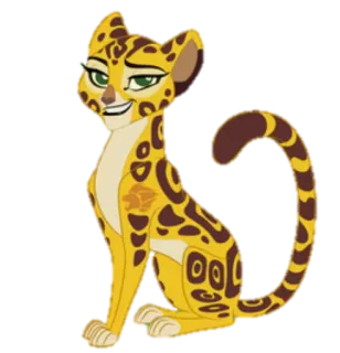 😏 Fuli The Lion Guard guépard, dessin animé, animal, Fuli, La Garde du Roi Lion telegram sticker