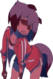 😰 Michiru Kagemori BNA: Brand New Animal Anime, Humanoide, Furry, Tanuki, BNA, Brand New Animal, Michiru Kagemori whatsapp sticker