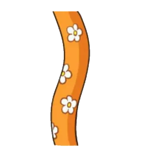 😊 fiore, motivo, arancione, floreale, decorazione, retrò, anni '70 telegram sticker
