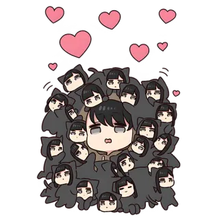 ❤️ Kartun, Anime, Hati, Lucu, Kawaii telegram sticker