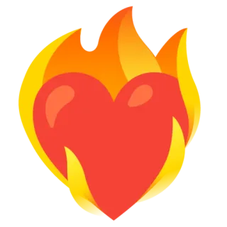 ❤️ cœur, amour, flamme, feu, chaud, passion, relation telegram sticker