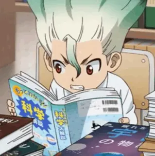 ⏱ Senku Ishigami Dr. Stone もっとわか!科学 anime, science, manga, dr. stone, senku, ishigami telegram sticker
