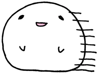 🙃 Клякса, Мультфильм, Милый, Простой, Каваий, Минималистичный whatsapp sticker