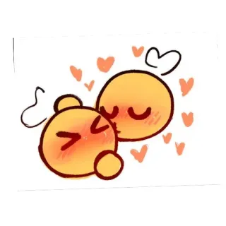 💋 emoji, cinta, hati, kasih sayang, lucu telegram sticker