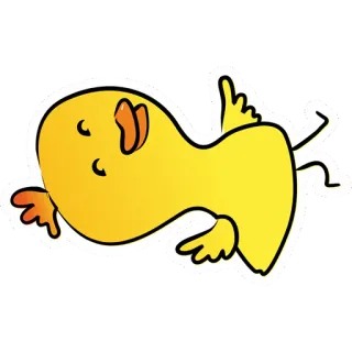🤣 duck, cartoon, bird, animal, yellow telegram sticker