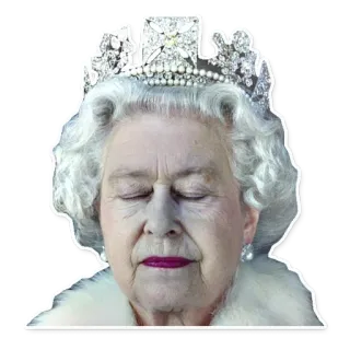😵 Queen Elizabeth II Королева Елизавета, Монарх, Королевский, Портрет, Корона telegram sticker