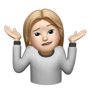 ✏️ Emoji, Dar de ombros, Pergunta, Confusão, Indiferença, Inseguro telegram sticker