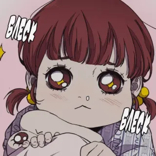 ✨ Блеск Блеск Anime, Süß, Mädchen, Zöpfe whatsapp sticker