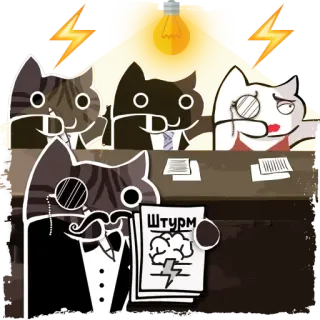 Крёстный Котец @KotecBot telegram stickers