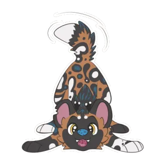 🐶 animal, chien, mignon, tacheté, dessin animé, joueur whatsapp sticker