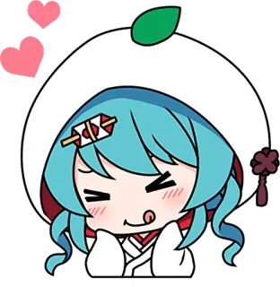 😍 Anime, Kawaii, Fofo, Chibi, Desenho animado, Corações, Comida telegram sticker