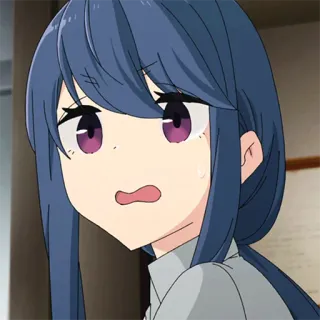 😖 Rin Shima Yuru Camp Anime, Garota, Bonito, Desenho animado, Personagem, Yuru Camp, Rin Shima telegram sticker