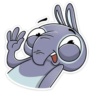 👋 Dibujo animado, Animal, Personaje, Divertido, Sticker telegram sticker
