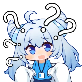 ❓ anime, question marks, cartoon, confused telegram sticker