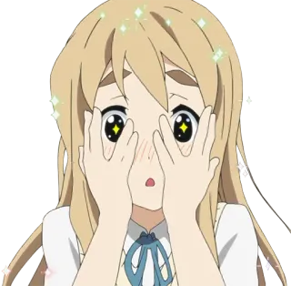 🤩 Anime, Mädchen, Cartoon, Süß, Blond, Glitzer whatsapp sticker