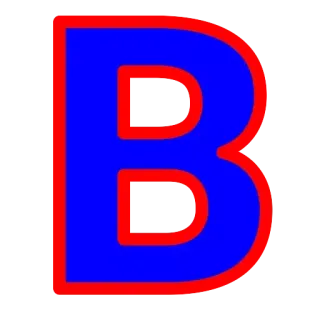 🅱️ B Буква B, Алфавит, Синий, Красный whatsapp sticker