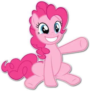 👌 Pinkie Pie My Little Pony Cartoon, Pony, Freundschaft, Pink, Lächeln telegram sticker