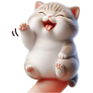 👋 kot, kotek, zwierzę, słodki, zwierzak, kreskówka, śmieszny telegram sticker