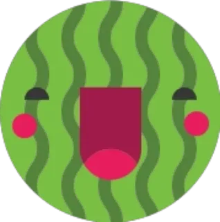 😍 wassermelone, frucht, süß, kawaii, lächeln, cartoon, illustration whatsapp sticker