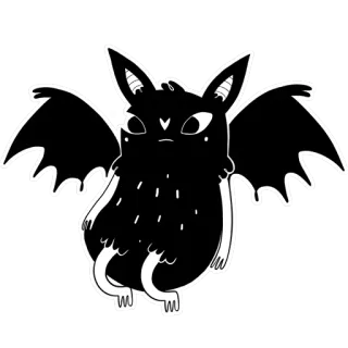 😈 bat, animal, cute, kawaii, flying, mammal telegram sticker