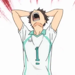 🦉 Tooru Oikawa Haikyuu!! Аниме, Haikyuu, Ойкава, Тоору Ойкава, Расстроен, Разочарован, Волейбол, Спортивное аниме telegram sticker