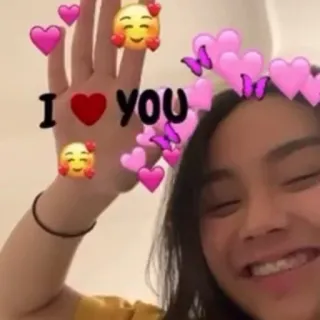 🥰 I ❤️ you Liebe, Herz, Emoji, Mädchen, süß, Zuneigung whatsapp sticker