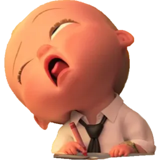 😪 Boss Baby The Boss Baby bébé, dessin animé, mignon, bureau, dreamworks telegram sticker