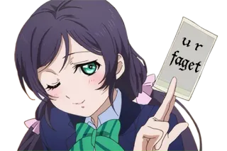 👉 ur faget offensivo, anime, insulto, testo whatsapp sticker