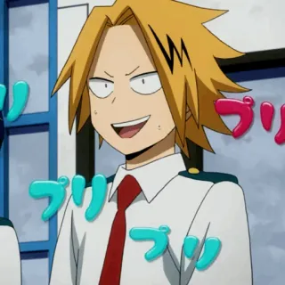 ⚡️ Denki Kaminari My Hero Academia Anime, Manga, Personaje, Denki Kaminari, My Hero Academia whatsapp sticker