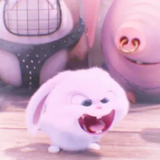🐰 Snowball The Secret Life of Pets kelinci, kelinci, marah, lucu, binatang, hewan peliharaan, kartun telegram sticker