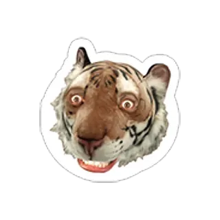 🐯 虎, 動物, ステッカー, 頭, 野生動物, 顔 telegram sticker