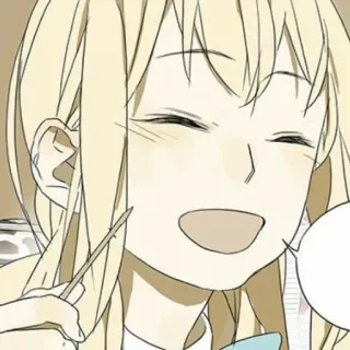 🌟 Cartoon, Anime, Mädchen, Lächeln, Fröhlich whatsapp sticker