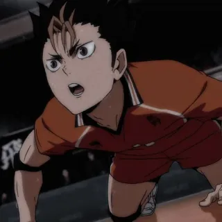 🎭 Nishinoya Yuu Haikyuu!! anime, volleyball, haikyuu, nishinoya, sports telegram sticker