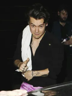 💶 Harry Styles harry styles, chanteur, célébrité, one direction, célèbre, serviette telegram sticker
