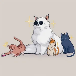 🐈 Katze, Kätzchen, Haustier, Tier, Sonnenbrille, süß, Cartoon, Glitzer telegram sticker
