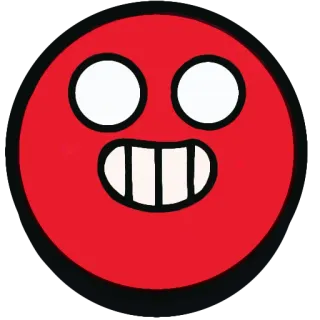 😁 Эмодзи, Красный, Лицо, Зубы, Выражение whatsapp sticker