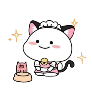 🪃 mèo, heo, dễ thương, kawaii, động vật, thú cưng telegram sticker